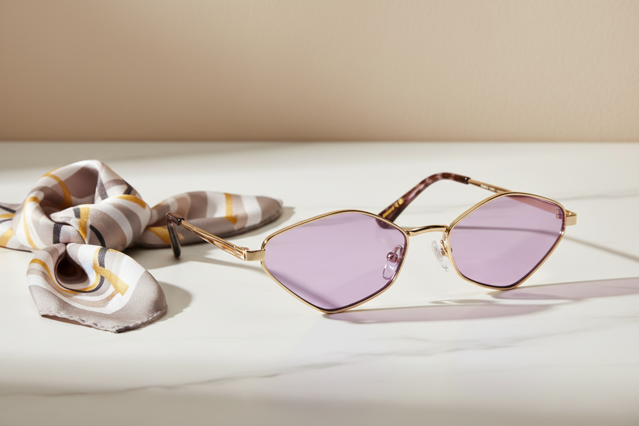 Retro Geometric Cat-Eye Sunglasses Product Image