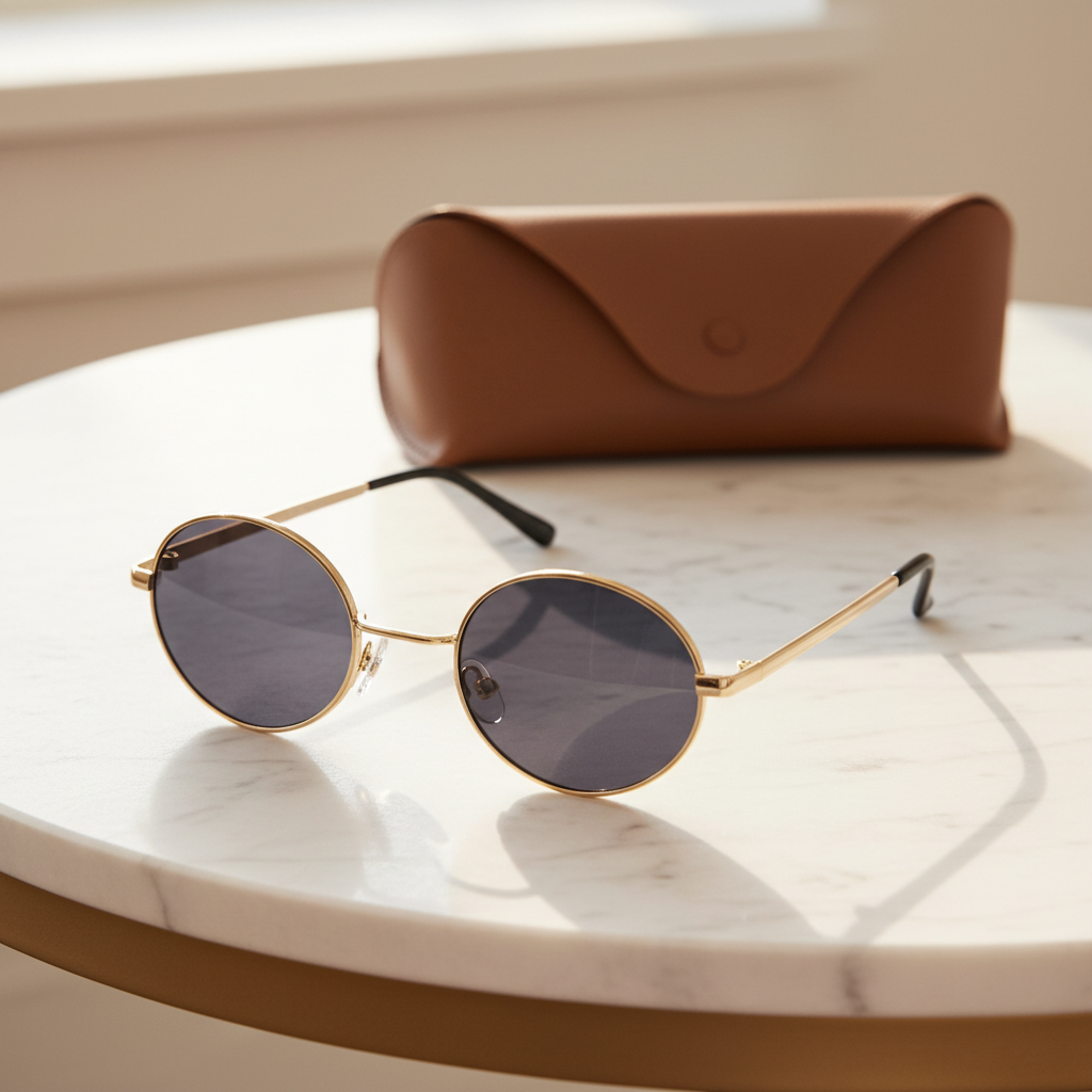 Retro Oval Sunglasses - Vintage-Inspired Unisex Shades with UV Protection